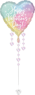 32 Inch x 105 Inch Valentine Luminous Drop-A-Line Balloon