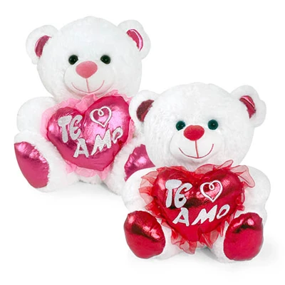 10" Te Amo Bear with Heart 2pk