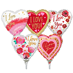 4 Inch Love Pre-Inflated Micro Stick Balloons ProfitPak 30pk