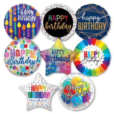 Std Birthday Foil Balloon ProfitPak 25pk