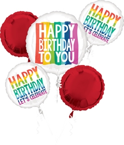 Rainbow Wishes Birthday Balloon Bouquet Kit