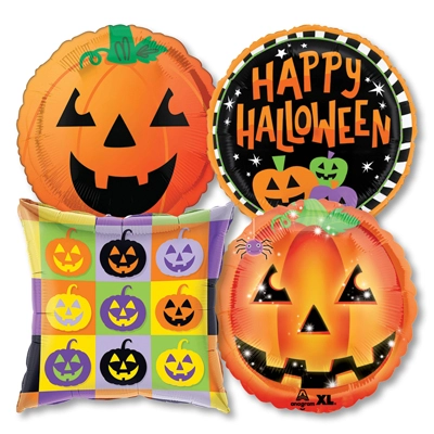 Std Foil Halloween Just Pumpkins Balloon Assortment 25pk