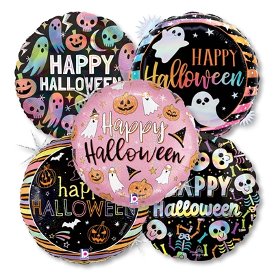 Standard Foil Halloween Sparkle Balloon Assortment 25pk