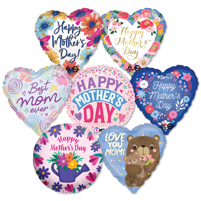 Std Mothers Day Foil Balloons ProfitPak 25pk