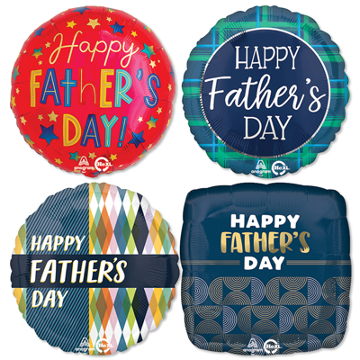 Std Premium Fathers Day Foil Balloon ProfitPak 25pk