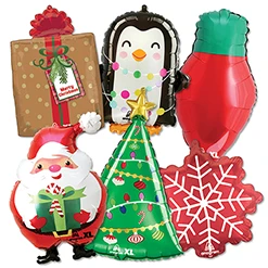 Small Shape Christmas Balloons ProfitPak 25pk
