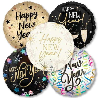Std Premium New Year Balloon 25pk
