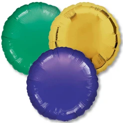 Solid Color Standard Foil Mardi Gras Assortment