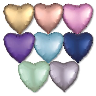 Std Satin Luxe Heart Balloon Assortment 50pk