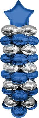 Blue & Silver ColorColumn Floor Decor Kit