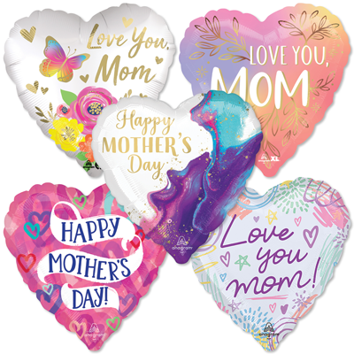 Helium Savers Jumbo Balloons Mother's Day ProfitPak 15pk