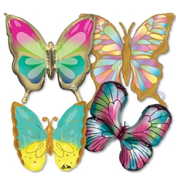 Vivid Butterfly Balloons ProfitPak 15pk