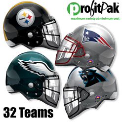 21 Inch NFL Helmet Shape Balloons - All Teams 32pk