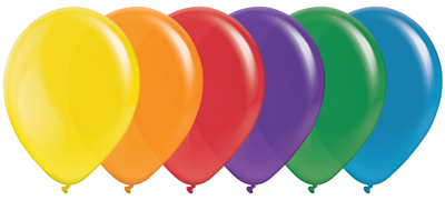5 Inch Crystal Latex Balloon Assortment 100pk