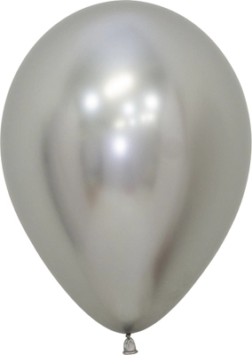 5 Inch Reflex Silver Latex Balloons 100pk