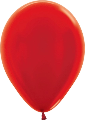 5 Inch Metallic Red Latex Balloons 100pk
