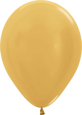 5 Inch Metallic Gold Latex Balloons 100pk