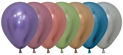 5 Inch Reflex Latex Balloon Assortment 100pk