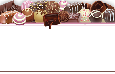 Chocolate Confections Enclosure Cards 50 pk