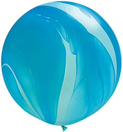 30 Inch Blue Agate Latex Balloon 2pk