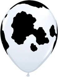 11 Inch Holstein Cow Latex Balloons 50pk