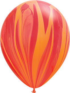 11 Inch Red Orange Agate Latex Balloons 25pk