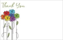 Thank You Floral Enclusure Cards 50pk