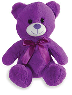 7 Inch Purple Plush Bear