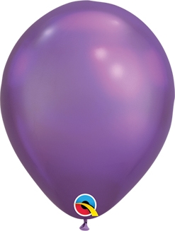 7 Inch Chrome Purple Latex Balloons 100pk