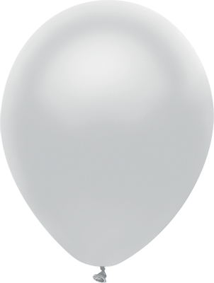 7 Inch ProPak Metallic Silver Latex Balloons 100pk
