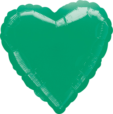 Std Emerald Green Heart Balloon