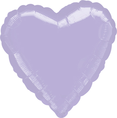 Std Metallic Pastel Lilac Heart Balloon