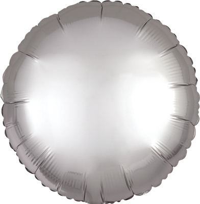 Std Platinum Satin Luxe Circle Balloon