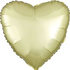 Std Pastel Yellow Satin Luxe Heart Balloon