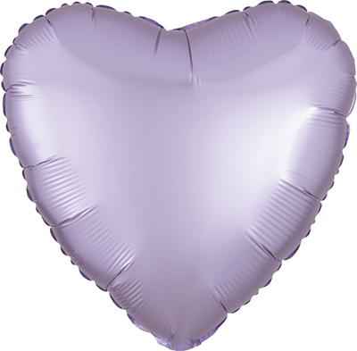 Std Pastel Lilac Satin Luxe Heart Balloon