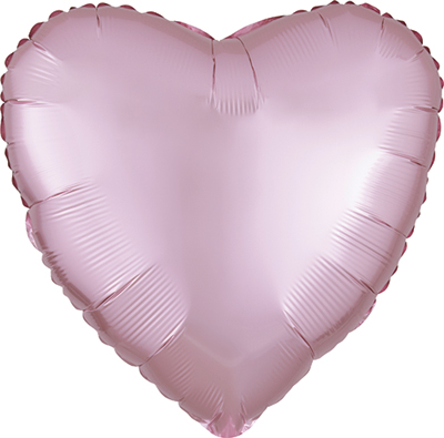 Std Pastel Pink Satin Luxe Heart Balloon