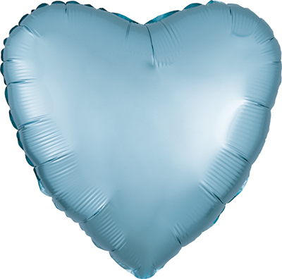 Std Pastel Blue Satin Luxe Heart Balloon