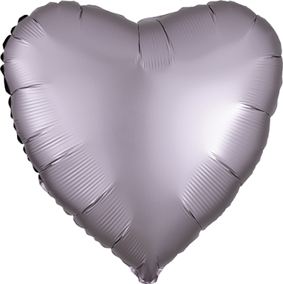 Std Greige Satin Luxe Heart Balloon
