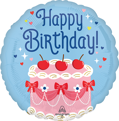 Std Birthday Cherries on Top Balloon