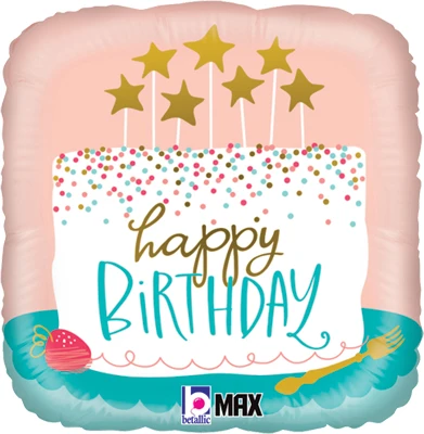 Std Birthday Confetti Cake Balloon