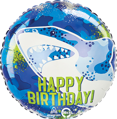 Std Birthday Shark Balloon
