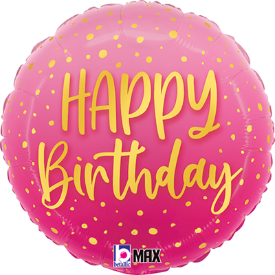 Std Birthday Pink Happy Birthday Balloon