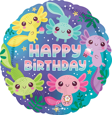 Std Birthday Axolotl Balloon