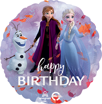 Std Birthday Frozen Anna, Elsa and Olaf Balloon