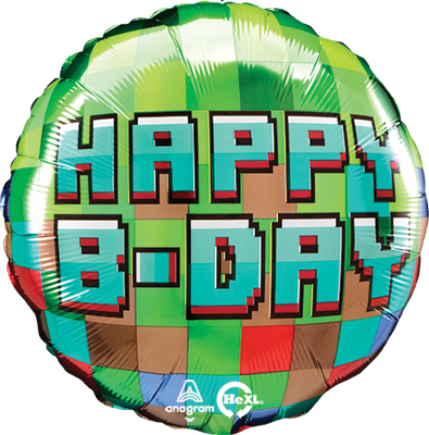 Std Birthday Pixel Party Balloon