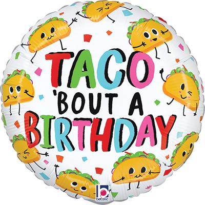 Std Taco 'bout a Birthday Balloon
