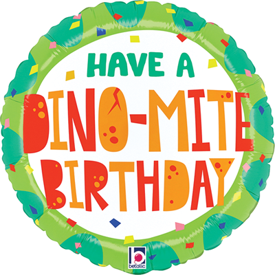 Std Birthday Dino-Mite Balloon