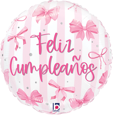 Std Cumplea&ntilde;os Mo&ntilde;os Rosas Balloon