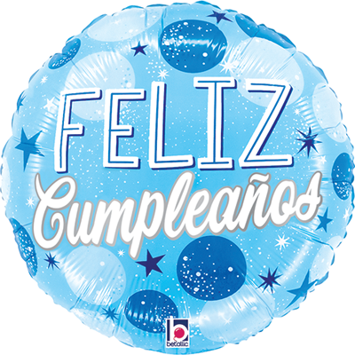 Std Cumplea&ntilde;os Estrellas Azules Balloon