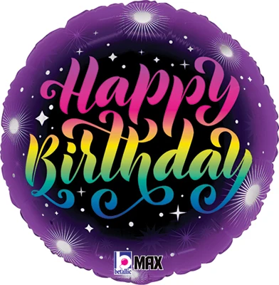 Std Birthday Neon Balloon